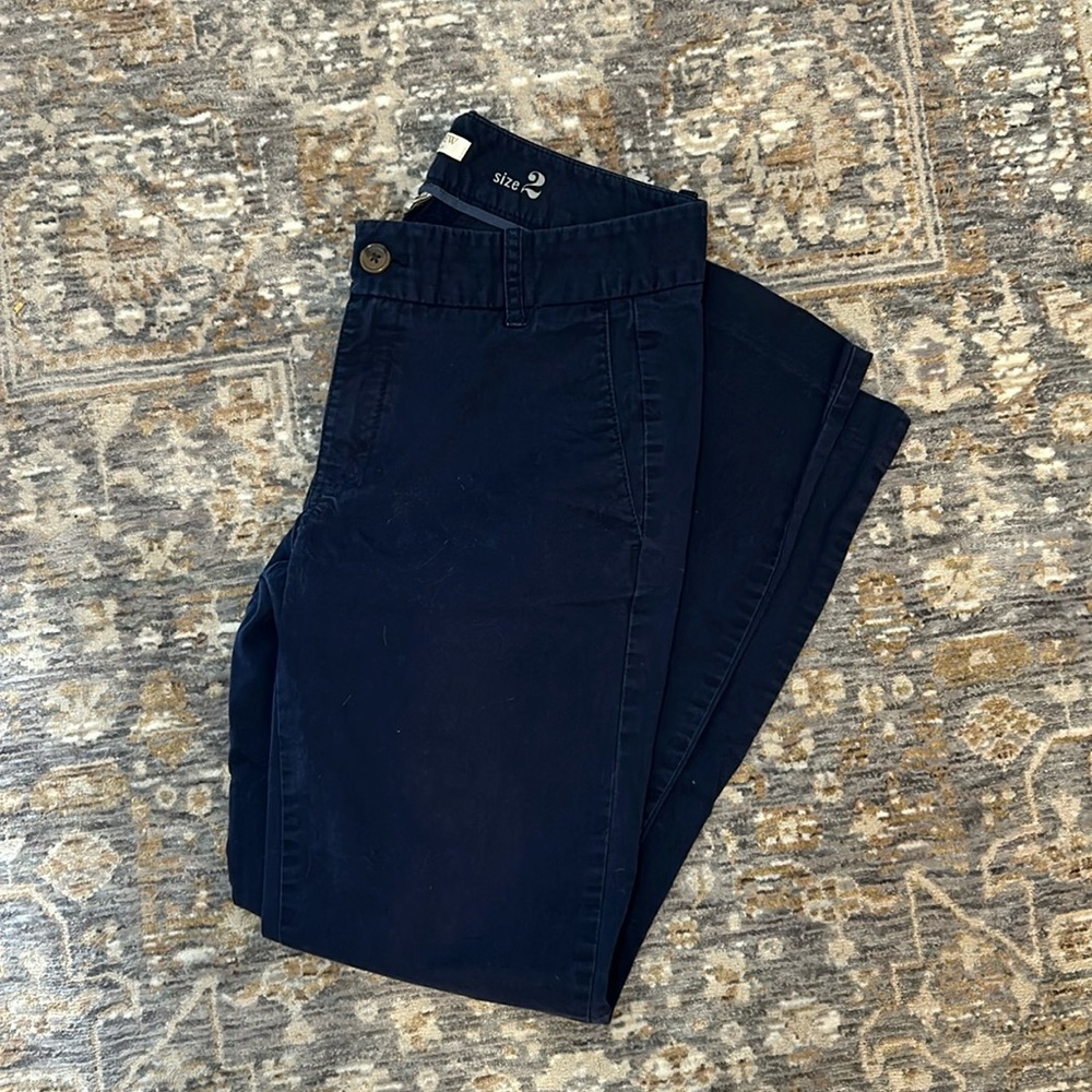 J.Crew “Frankie” chino pants. Navy. Size 2. 26 inch inseam